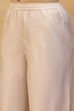 Off White Viscose Blend Straight Printed  image number 2