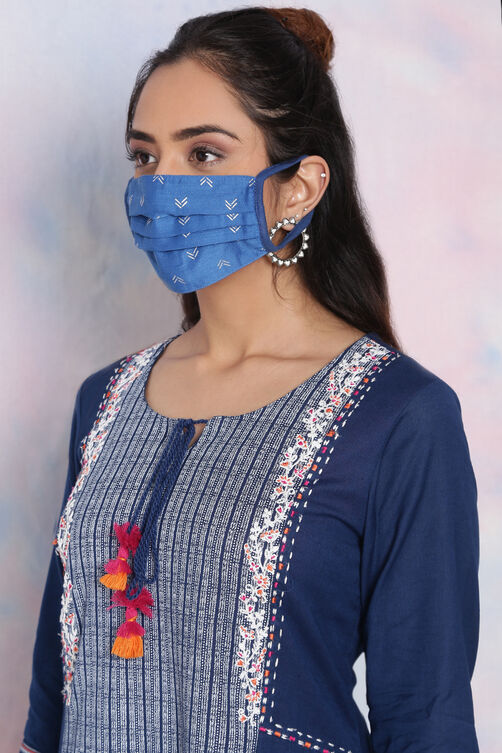 Royal Blue Polyester Mask image number 3