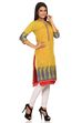Lime Green Straight Cotton Kurta image number 2