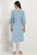 Blue Viscose Rayon Straight Kurta image number 3