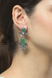 Apple Green Oxidised Alloy Earrings image number 1