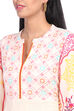 Off White Kalidar Viscose Rayon Kurta image number 1