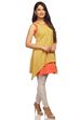 Yellow Asymmetric Viscose Rayon Indie Top image number 2