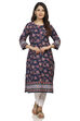 Peach Straight Cambric Cotton Kurta image number 0