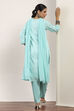 Blue Rayon Straight Suit Sets image number 4