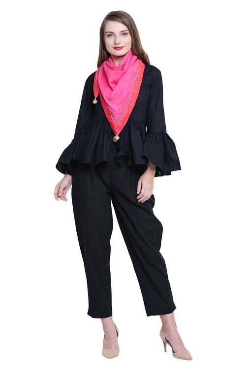 Pink Cotton Scarf image number 3