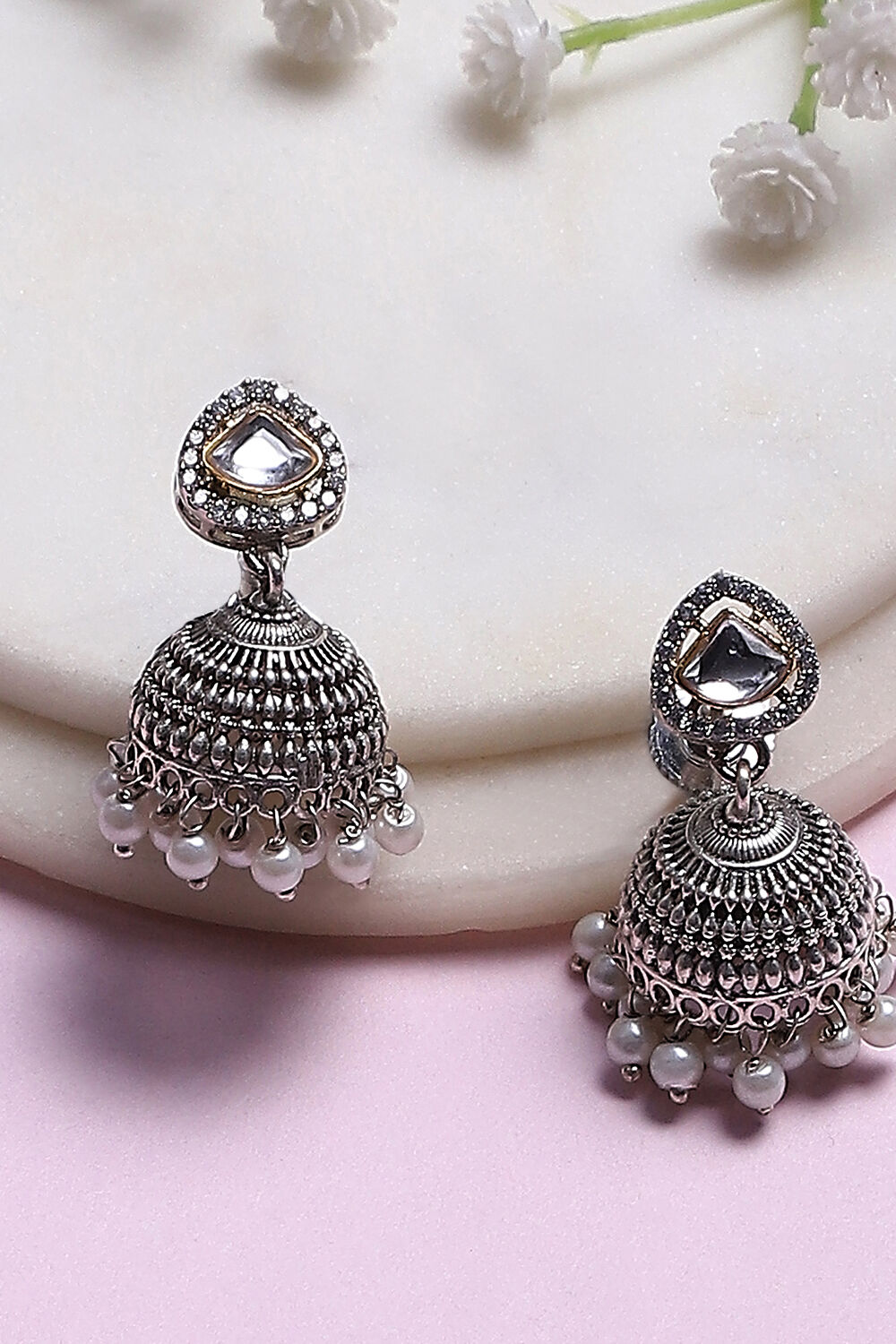 Silver Alloy Jhumka image number 0