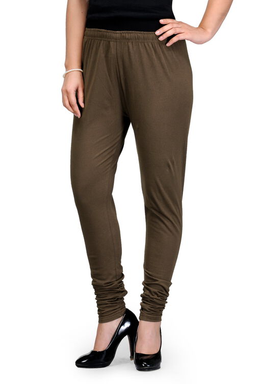 Brown Cotton Leggings image number 2