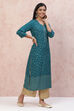 Dark Green Viscose Rayon Straight Kurta image number 2