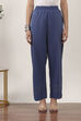 Blue Cotton Palazzos & Culottes image number 5