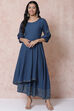 Indigo LIVA Kalidar Dress image number 0