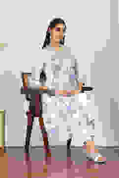 Blue Cotton A-line & Kalidar Kurtas image number 5