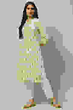 Olive Green Rayon Staight Kurta image number 0