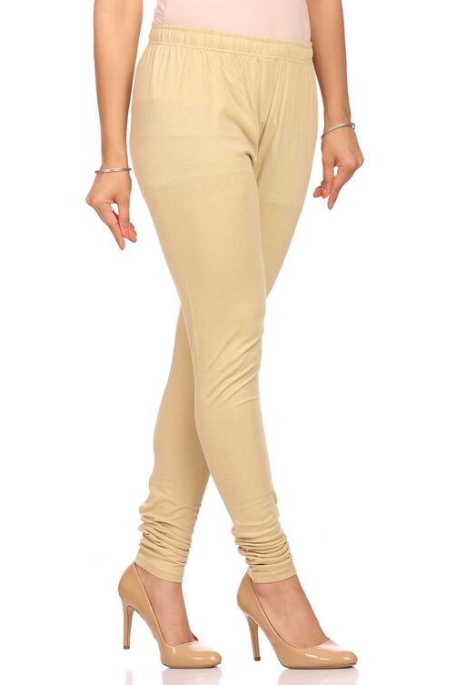 Beige Cotton Churidar image number 0