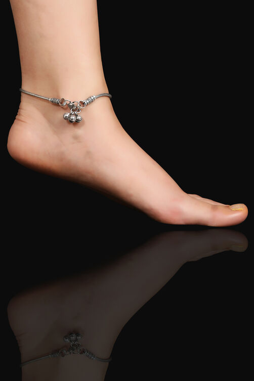 Flat Metal Beads Anklets image number 1
