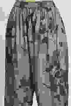 Grey Viscose Blend Printed A-Line Kurta Pants Set image number 2