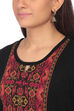 Black Straight Poly Cotton Kurta image number 1