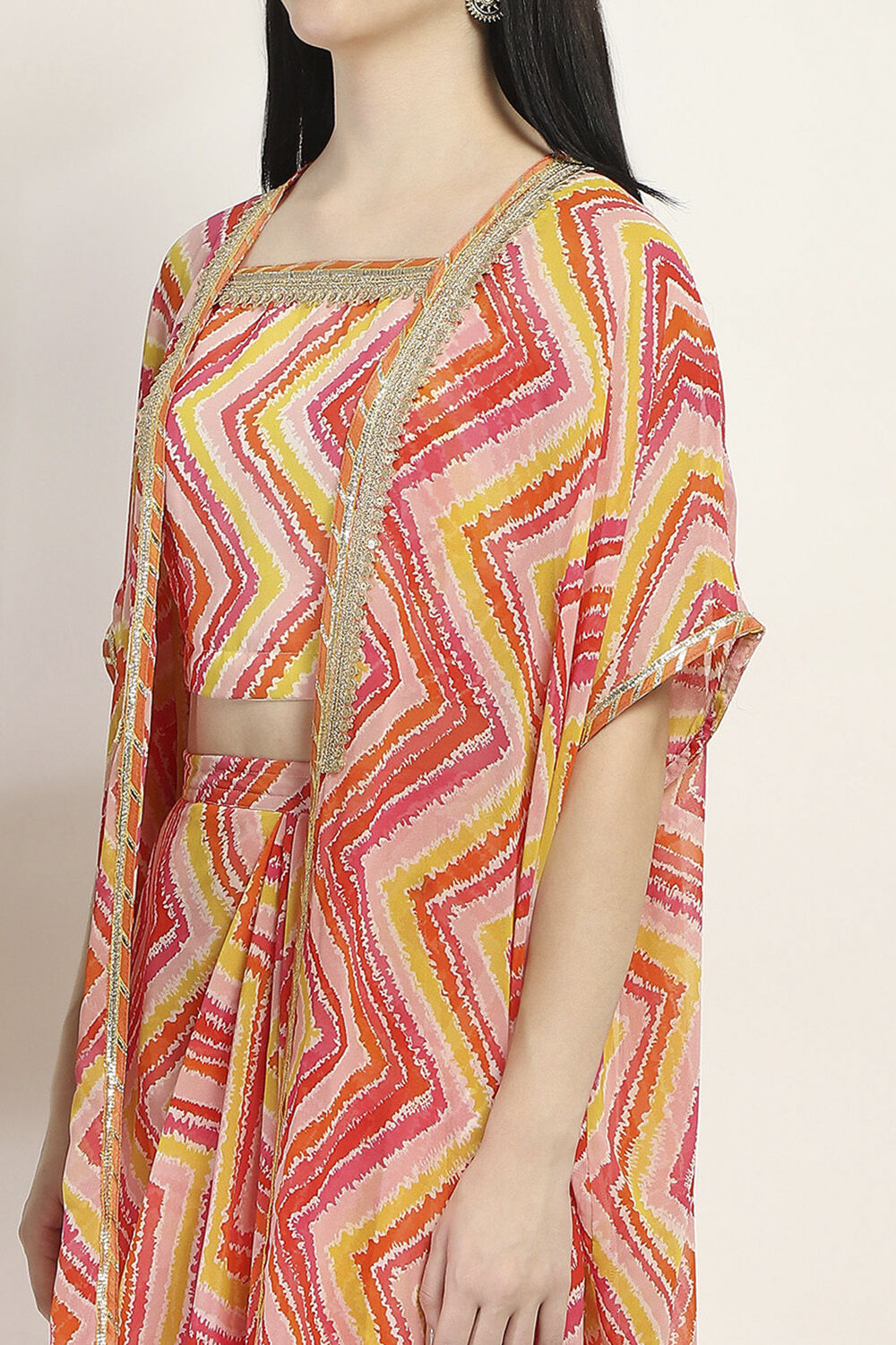 Pink Polyester Skirt Set image number 1