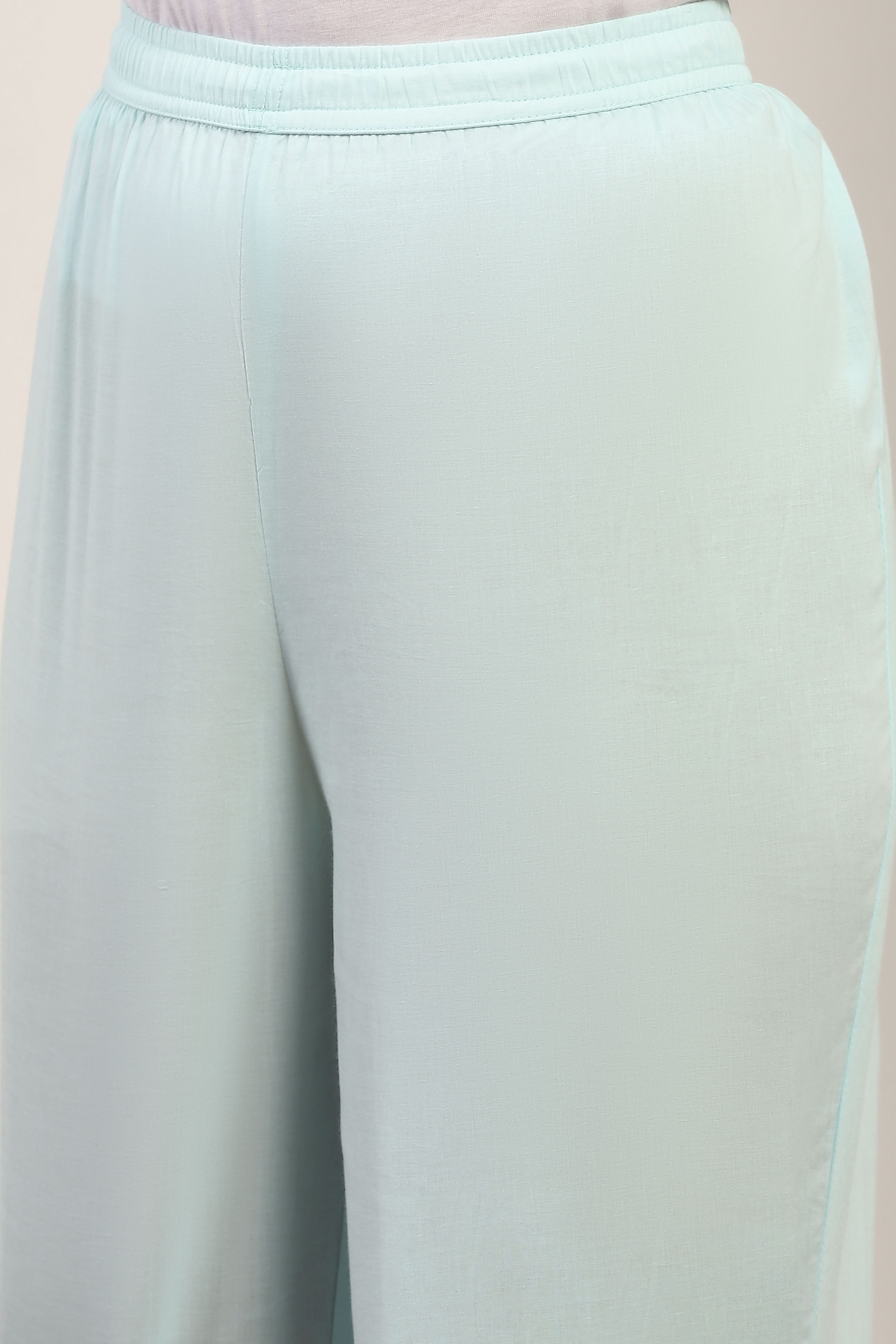 Blue Cotton Straight Suit Sets image number 2