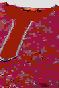 Red LIVA Straight Printed Kurta image number 1