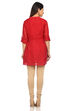 Red A Line Poly Cotton Indie Top image number 4