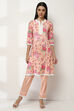 Green Cotton Printed Straight Kurta Set image number 6