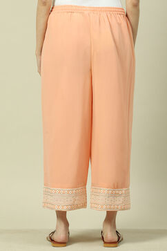 Peach Cotton Blend Palazzo image number 4