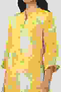 Yellow Rayon Straight Kurtas image number 1