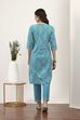 Blue Cotton Straight Suit Sets image number 4