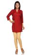 Red Straight Viscose Cotton Indie Top image number 0