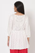 Off White Viscose And Rayon Indie Top image number 5