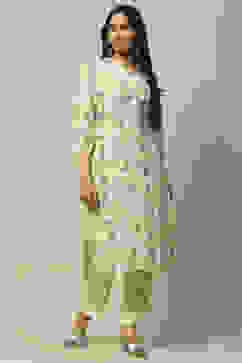 Olive Green Rayon Staight Kurta image number 0