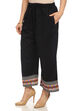 Black Cotton Fusion Pants image number 2