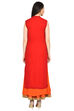 Red Straight Rayon Kurta image number 4