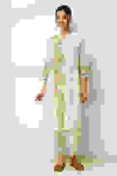 Light Green Floral Printed Straight Kurta image number 5