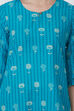 Sky Blue Cotton And Cambric Straight Kurta image number 1