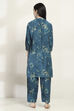 Blue Viscose Straight SET image number 4