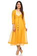 Red Kalidar Poly Cotton Kurta image number 0