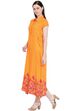 Orange Viscose Straight Kurta image number 2