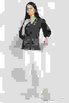 Navy Blue Printed Straight Shirt-Style Indie Top image number 0