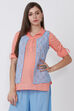 Peach Short top Cotton Indie Top image number 2