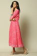 Pink Viscose Straight Printed Kurta image number 2