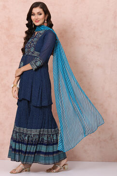 Blue Art Silk Suit Set image number 0