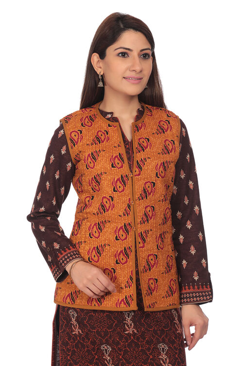 Mustard Straight Cotton Jacket image number 2