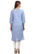 Blue Straight Cotton Kurta image number 1