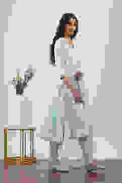 Blue Polyester Kalidar Suit Sets image number 7