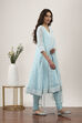 Blue Polyester Kalidar Suit Sets image number 7