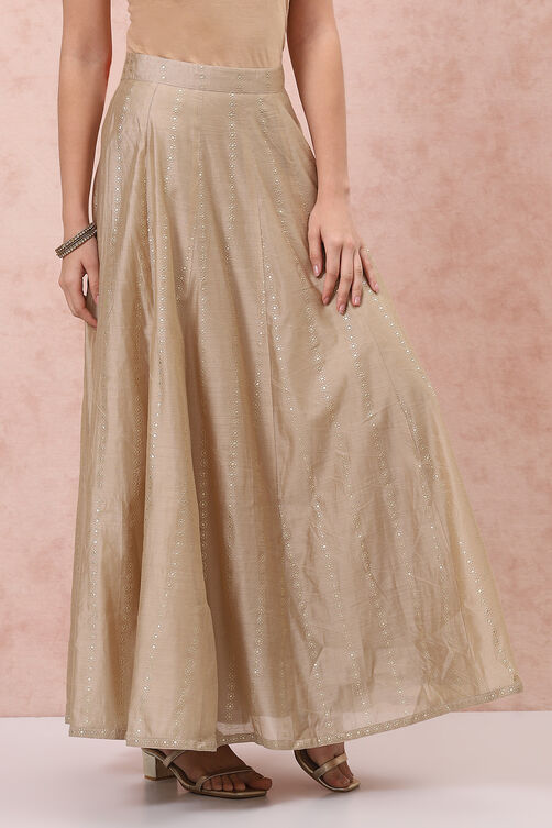Golden Art Silk Long Skirt image number 2