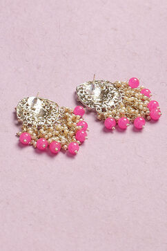 Pink Gold Plated Chandelier Earrings image number 2