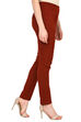 Maroon Cotton Slim Pants image number 2